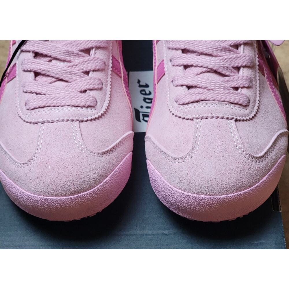Fashion Sneakers Women 8 Pink Suede Lace Up Onitsuka Tiger Casual Shoe Retro Y2K - Picture 7 of 12